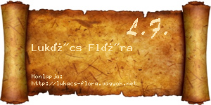 Lukács Flóra névjegykártya