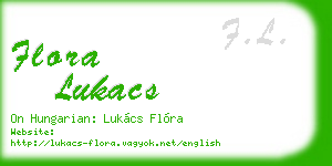 flora lukacs business card
